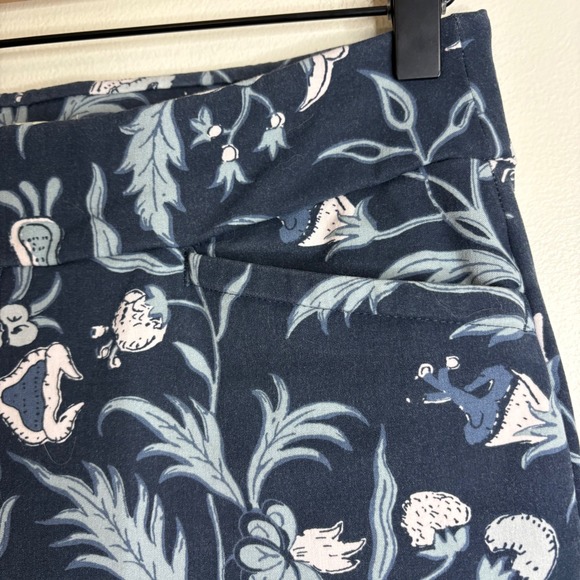 Spartina 449 Maren Kick Flare Floral Print Pants Navy Blue Size M - Picture 4 of 8